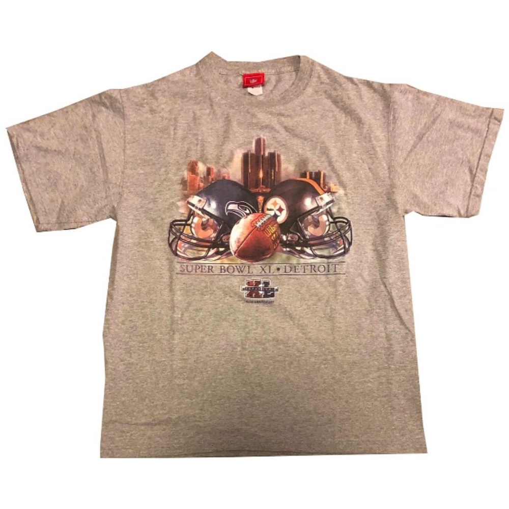 RETRO SEAHAWKS AND STEELERS SUPER-BOWL SHRIT